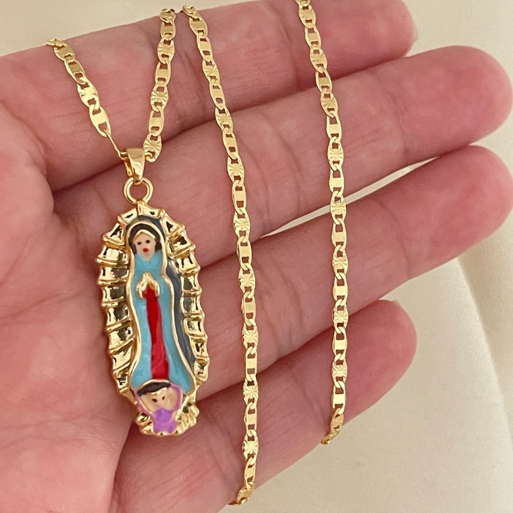 18k Gold Filled Kids Version Our Lady Of Guadalupe